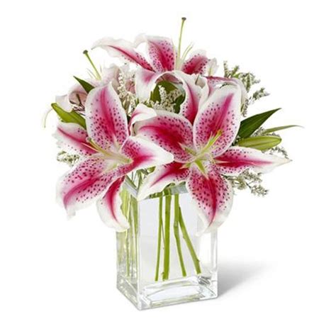 Ftd Pink Lily Bouquet Hamilton On Florist Jeans Flower Shop