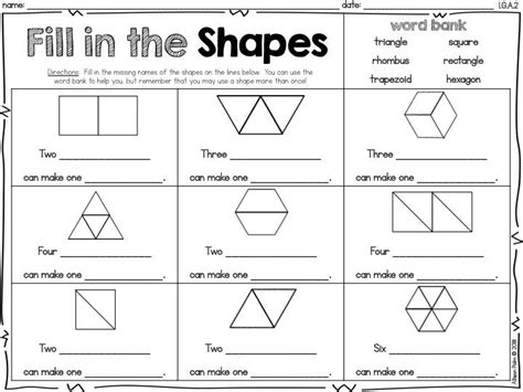 Geometry Composing 2d Two Dimensional Shapes First 1st Grade Ready