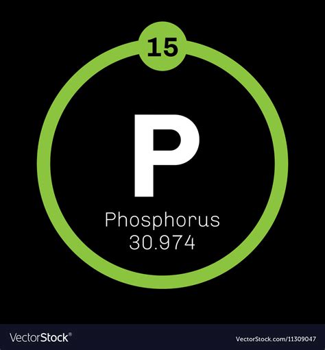 Phosphorus Chemical Element Royalty Free Vector Image