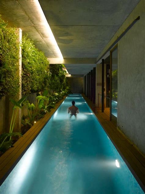 A Modern Indoor Pool Perfectly Designed For Swimming Lengths And