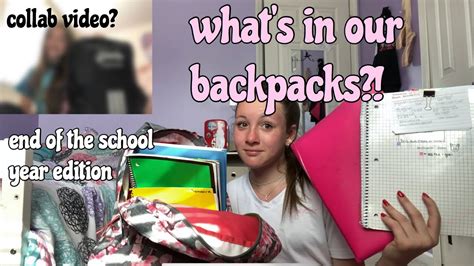 Whats In Our Backpacks 2020 Youtube