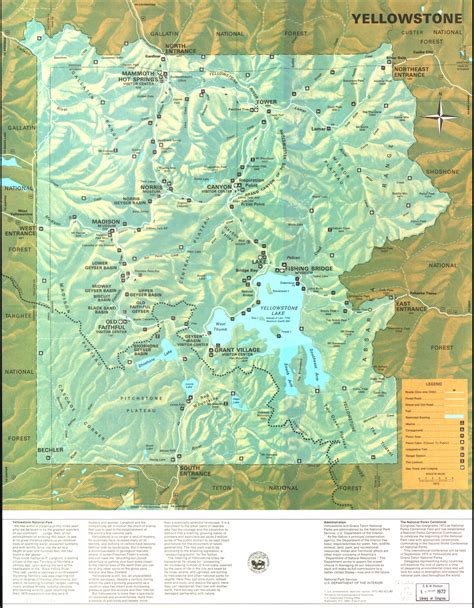 Elevation Map Of Yellowstone National Park United States Map