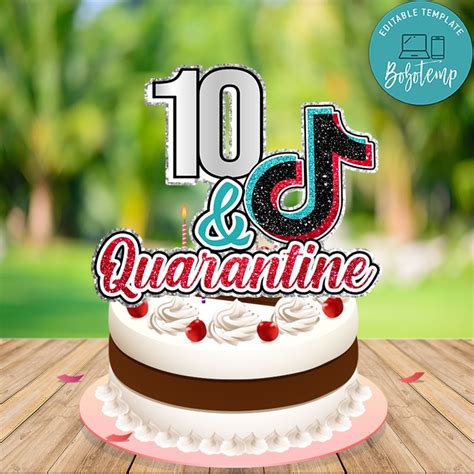 Take a look at 13 of the cutest tik tok cakes. Printable Tik Tok Birthday Cake Topper Digital File DIY ...