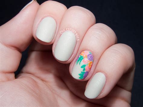 Floral Bouquet Accent Nail With Occ Cosplay Nail Lacquers Chalkboard