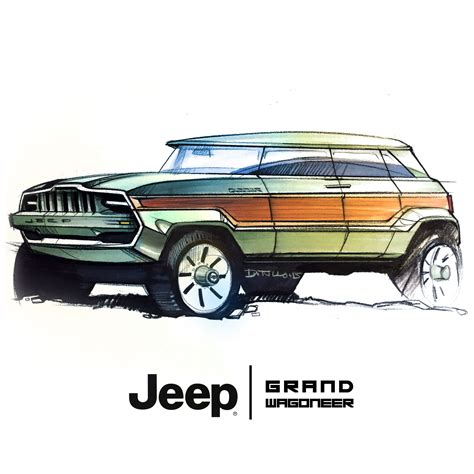 Jeep Grand Wagoneer Concept Sketch Jeep Concept Jeep Grand Jeep