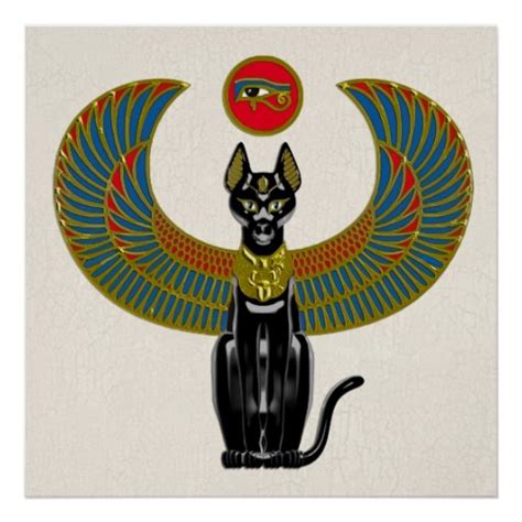 Egyptian Cat Goddess Poster Zazzle