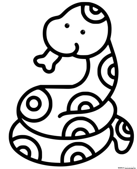 Coloriage Serpent Facile Maternelle Dessin Serpent à Imprimer