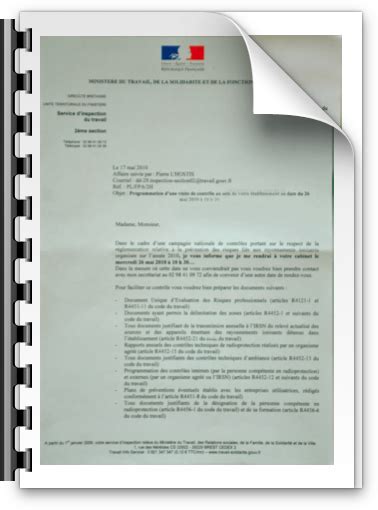 Exemple De Lettre A L Inspection Du Travail