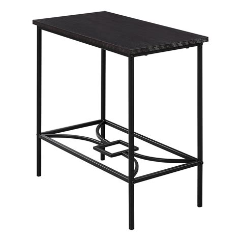 Monarch Specialties Table D Appoint 22 Po H Cappuccino Metal Noir Home Depot Canada
