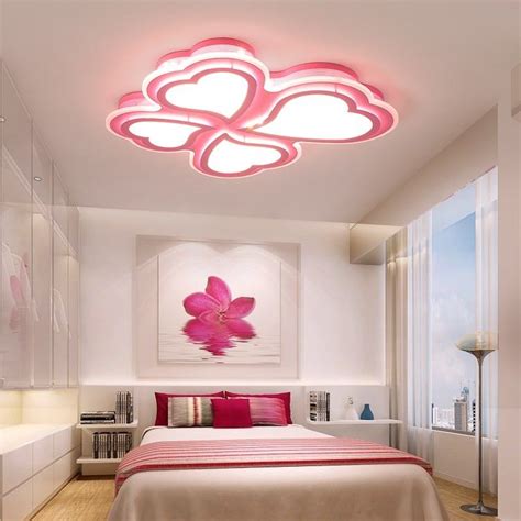 Kids Ceiling Led Lights For Bedroom Study Room Pink White