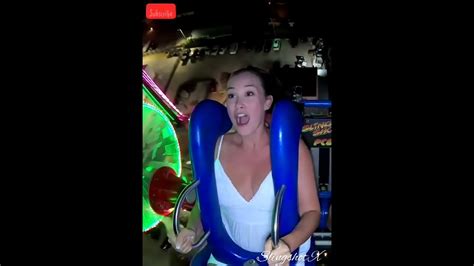 slingshot ride girl falls out slingshot ride girl youtube