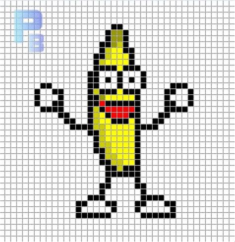 Banana Pixel Art Dibujos Patrones De Pulsera De Hilo