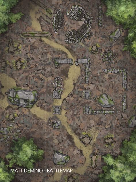 Forest And Marsh Battlemaps Battlemaps Dungeon Maps Fantasy Map