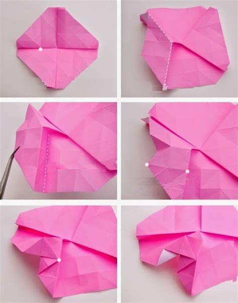 Origami Rose Easy Instructions Art And Craft Kids