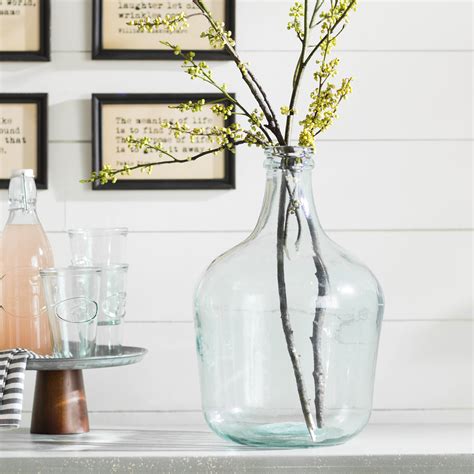 Laurel Foundry Modern Farmhouse Parisian Bottle Glass Table Vase And Reviews Wayfair