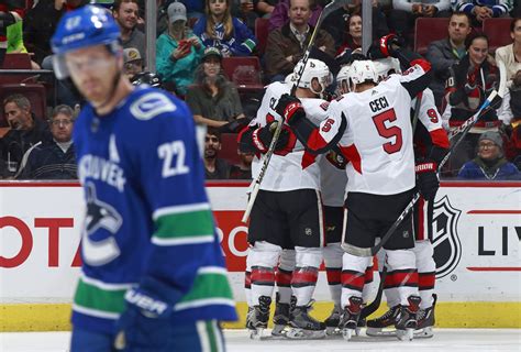The complete analysis of ottawa senators vs vancouver canucks with actual predictions and the vancouver canucks will travel to the canadien tire centre on wednesday night to take on the. Vancouver Canucks: 3 takeaways from loss to Senators