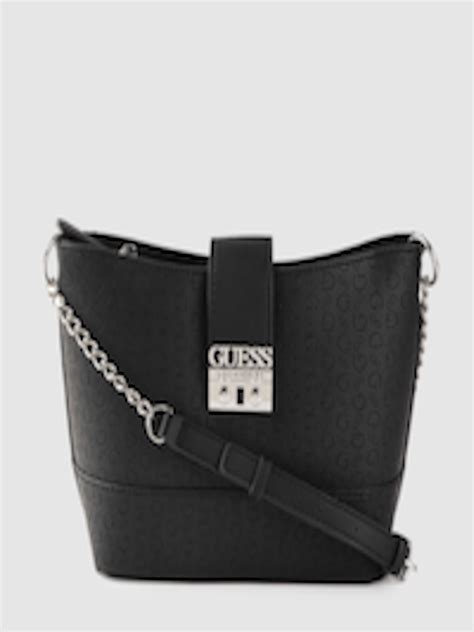 Where Can I Buy Guess Handbags - Buy GUESS Black Brand Logo Textured Sling Bag - Handbags for Women