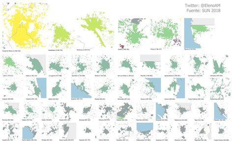 Urban Spots Of The 50 Largest Metropolitan Areas Maps On The Web