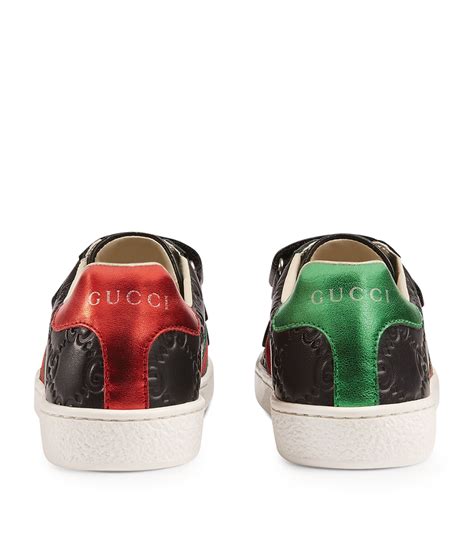 Gucci Kids Black Leather Ace Sneakers Harrods Uk