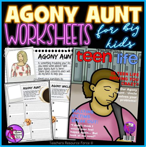 • agony aunt (noun) the noun agony aunt has 1 sense: Agony Aunt / Uncle Worksheets
