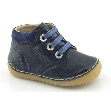 Froddo Mini Lace Up Boot G2130053 Dark Blue Soft Leather Toddler Shoe