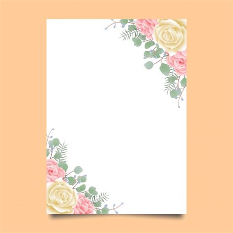 Set of vintage corner frames isolated on a plain. Premium Vector | Watercolor flower frame with a plain ...