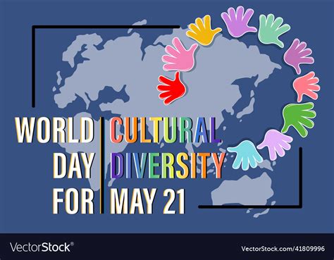 World Day For Cultural Diversity Banner Design Vector Image