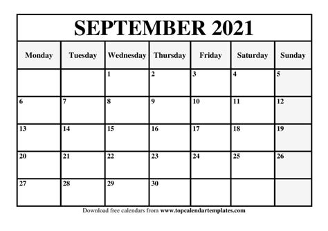 Are you looking for a printable calendar? Free September 2021 Printable Calendar - Monthly Templates
