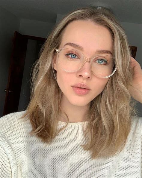 Imagine Blonde Glasses Elizabethbrovko Blonde With Glasses Womens