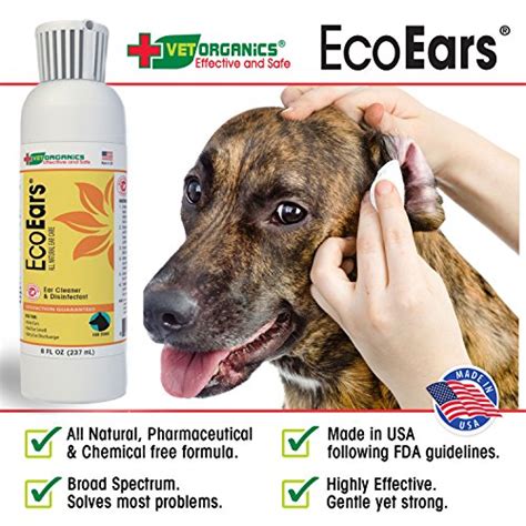 Ecoears 1 Dog Ear Cleaner All Natural Infection Formula For