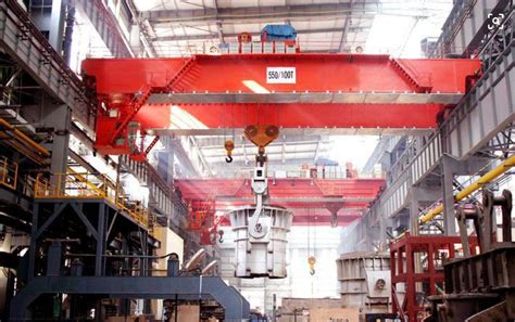 Casting Steel Mill Double Girder Overhead Crane Ton High Work Efficiency