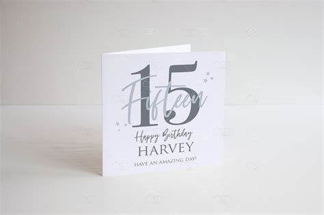 Personalised Fifteen Birthday Card 15th Birthday Card For A Etsy Uk