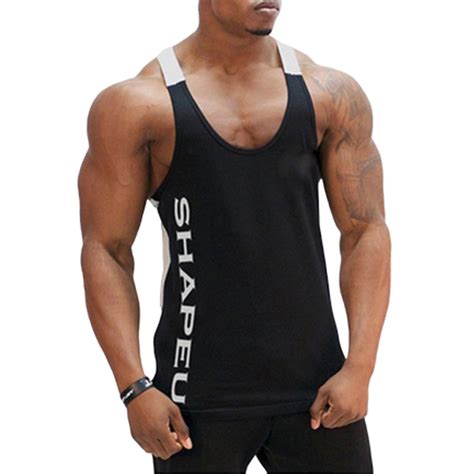 Pdylzwzy Pdylzwzy Mens Gym Singlet Y Back Sleeveless Muscle Vest Stringer Bodybuilding Tank