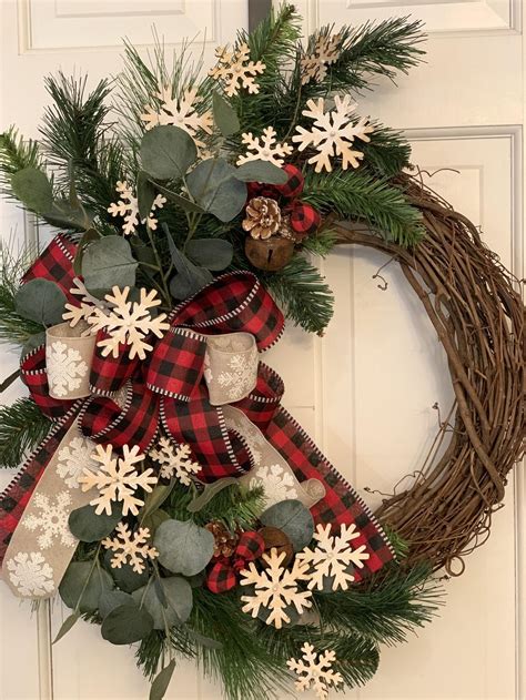 Plaid Christmas Decor Christmas Wreaths For Front Door Holiday