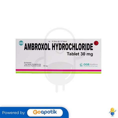 Ambroxol Hydrochloride Sejahtera Lestari Farma Mg Box Tablet