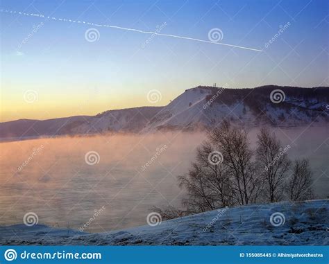 Steam Over Lake Baikal Stock Image Image Of Pure Frost 155085445