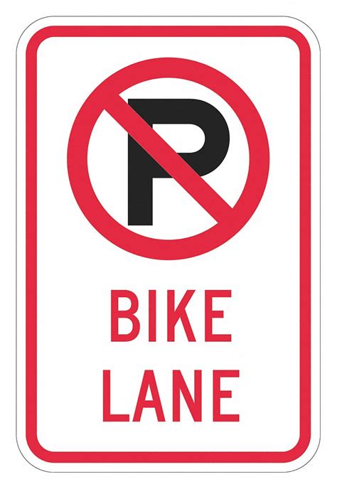 Lyle No Parking Bike Lane Parking Sign Sign Legend No Parking Bike