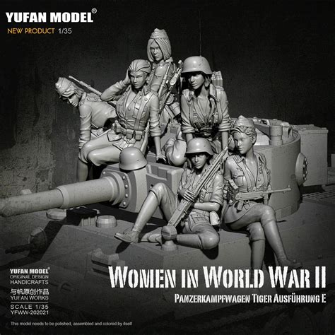 1 35 Ww2 German Female Tiger Crew Scale Figure Models Yufan Models Store
