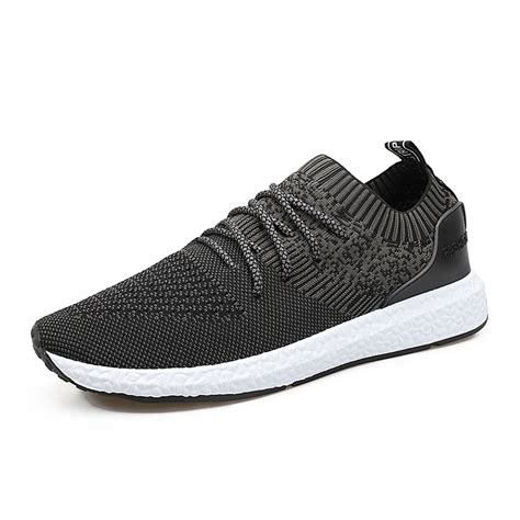 Men Casual Shoes Summer Breathable Mesh Shoes Mens Lace Up Flats
