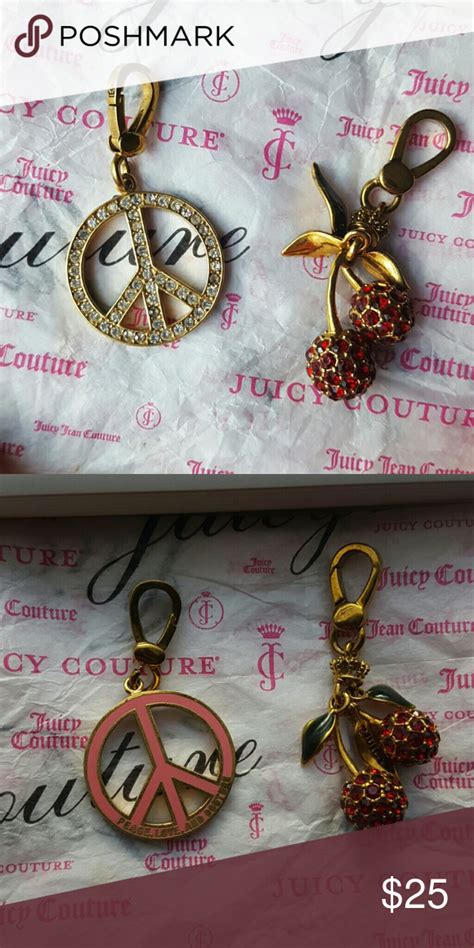 Juicy Couture Charm Bundle Peace Sign And Cherries Juicy Couture