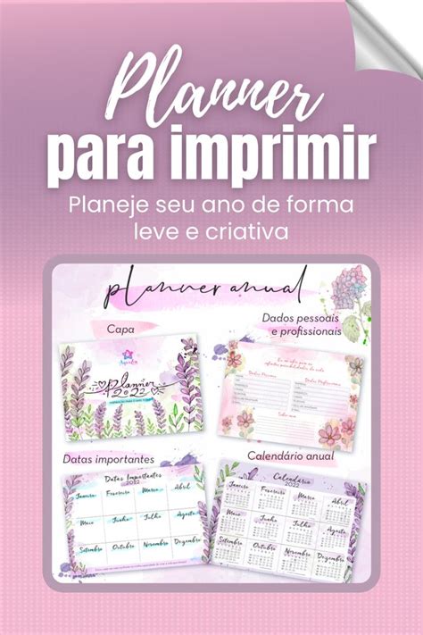 The Cover Of Planner Para Imprimir With Flowers And Butterflies On