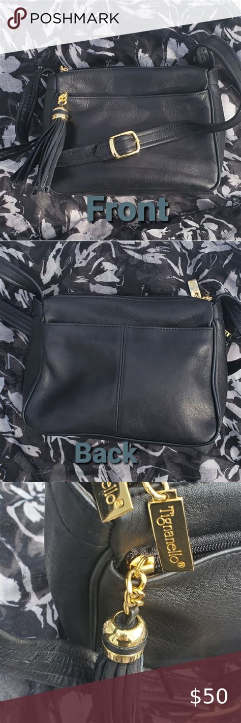 Tignanello Black Leather Handbags Brown Leather Purses Brown