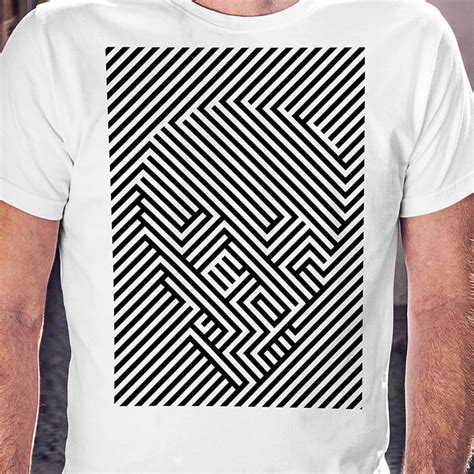 Cool Mens T Shirt With Optical Illusion A Skull T Shirt Etsy