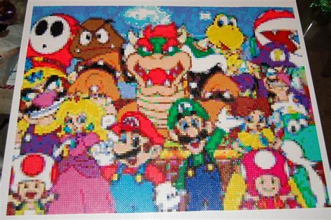 Super Mario And Characters Perler Bead Art Made By Me Amanda Wasend