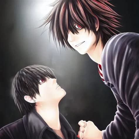 Krea L·lawliet Kissing Light Yagamiofficial Character Illustration