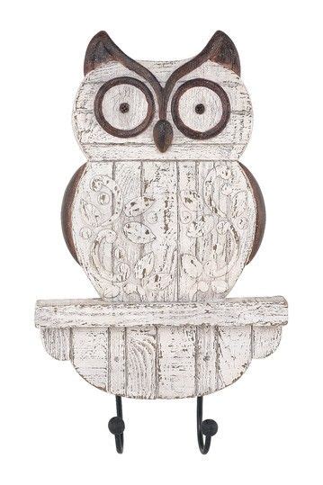 Hautelook Foreside Rustic Owl Wall Decor With Hook Owl Wall Decor Owl Decor Owl Home Decor
