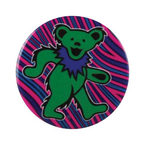 Grateful Dead Dancing Bear Buttons Officially Licensed