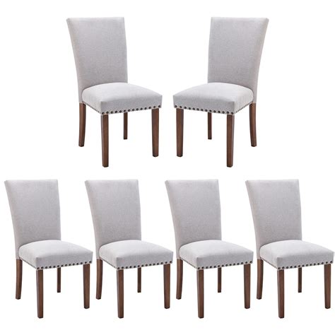 Colamy Upholstered Parsons Dining Chairs Set Of Fabric Dining Room