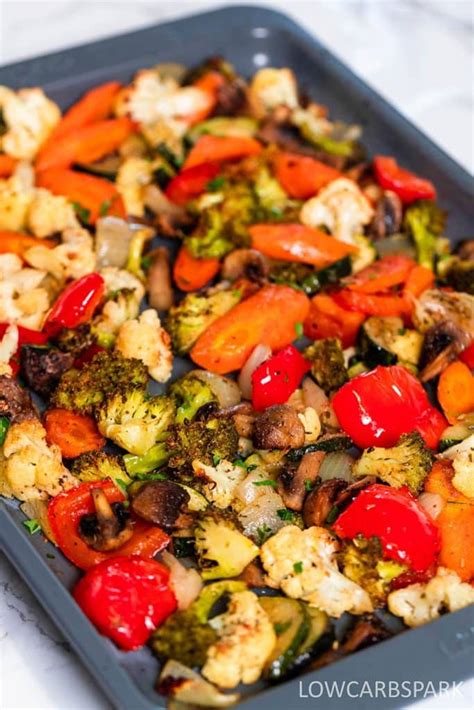 Quick Oven Roasted Vegetables Low Carb Spark