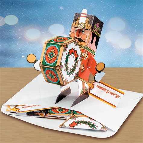 Drummer Boy Pop Up Christmas Card Ornament Graphics3 Inc